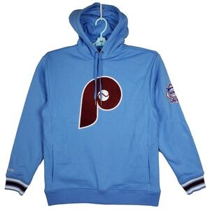 Philadelphia Phillies Mitchell & Ness MLB‎ Small Hoodie Chain Stitch Logo NWT